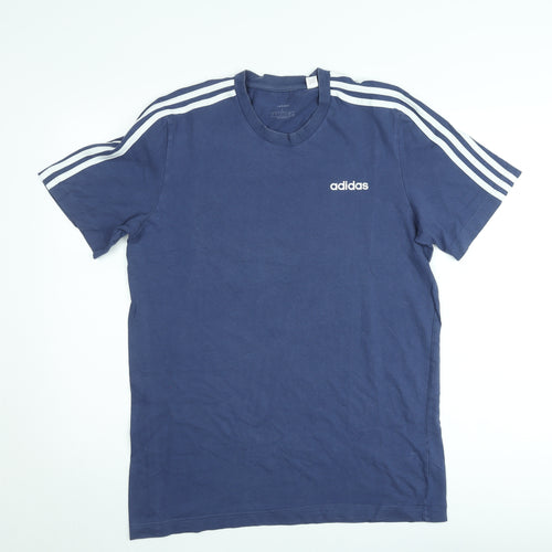 Adidas Men's Navy Blue Crew Neck Short Sleeve T-Shirt Size L