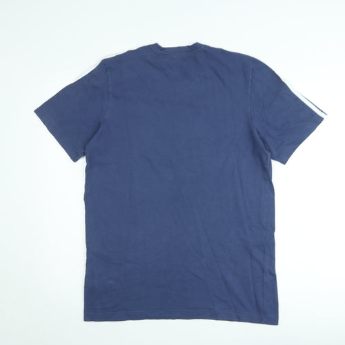 Adidas Men's Navy Blue Crew Neck Short Sleeve T-Shirt Size L
