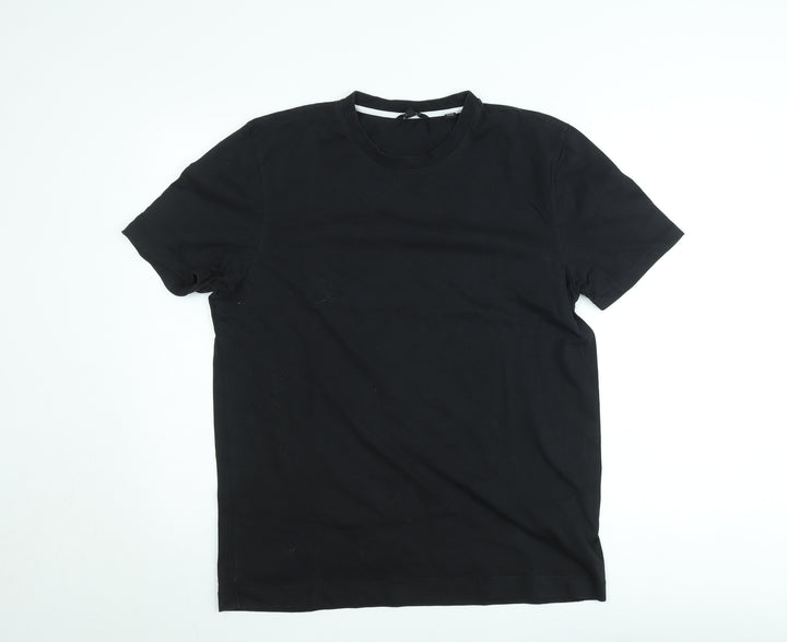 Ted Baker London Men's Black Crew Neck Cotton T-Shirt Size M