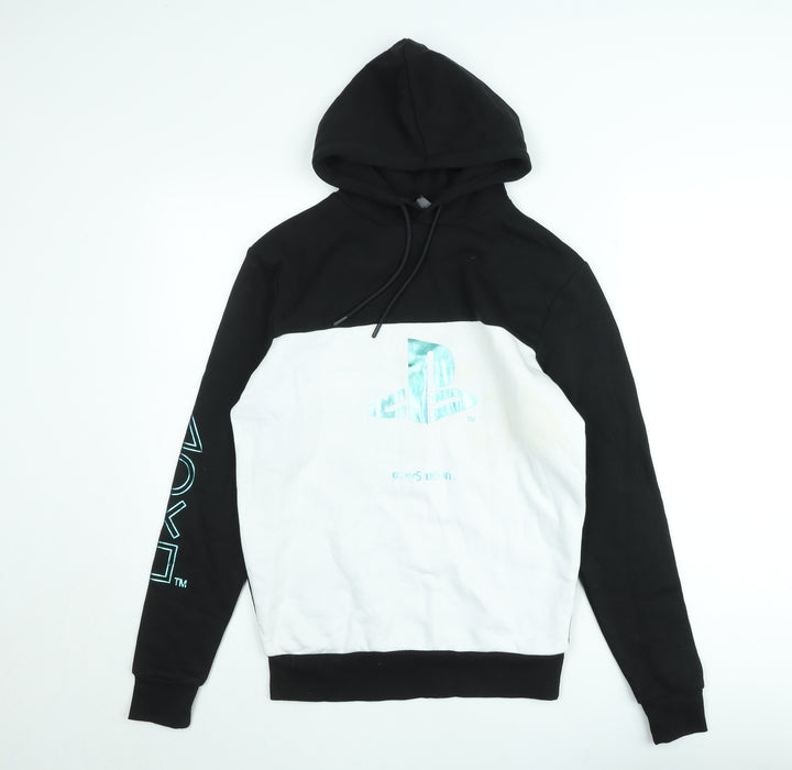 Difuzed PlayStation Men's Black & White Pullover Hoodie Size S