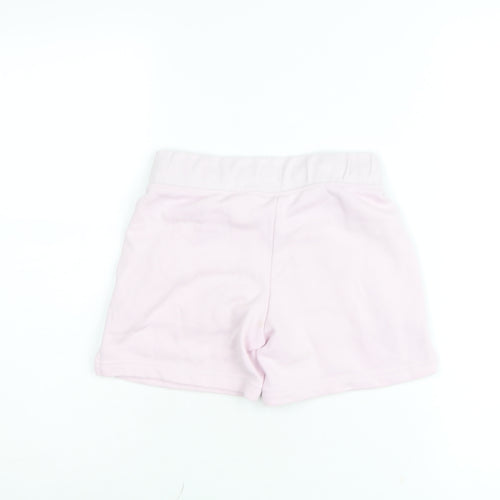 Nike Girls Pink Sweat Shorts Size 8-9 Years Elastic Waist Gym Training