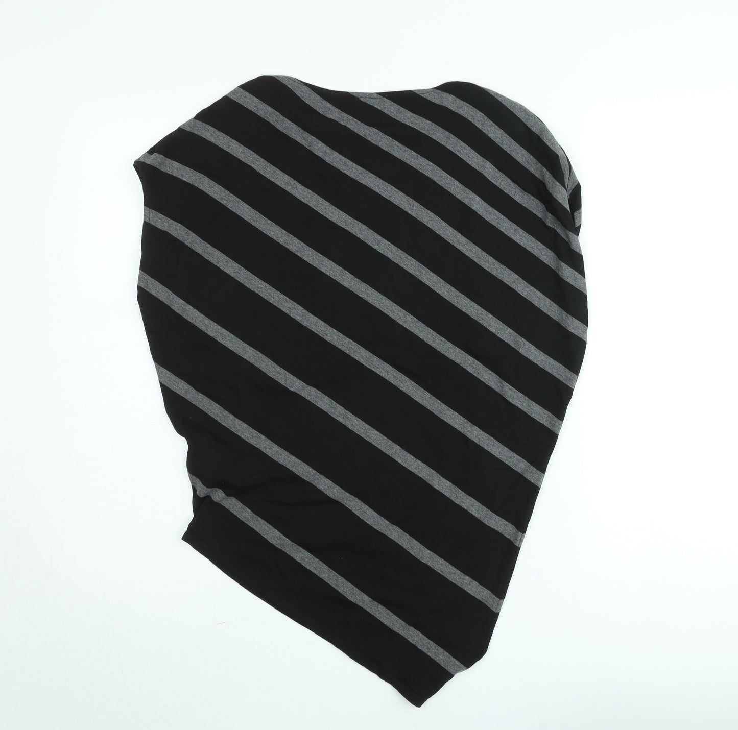 Phase Eight Womens Black Striped Jersey T-Shirt Size 10