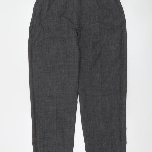 Private Collection Women's Grey Wool Blend Straight Leg Trousers Size 14