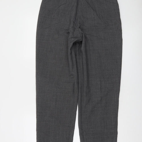 Private Collection Women's Grey Wool Blend Straight Leg Trousers Size 14