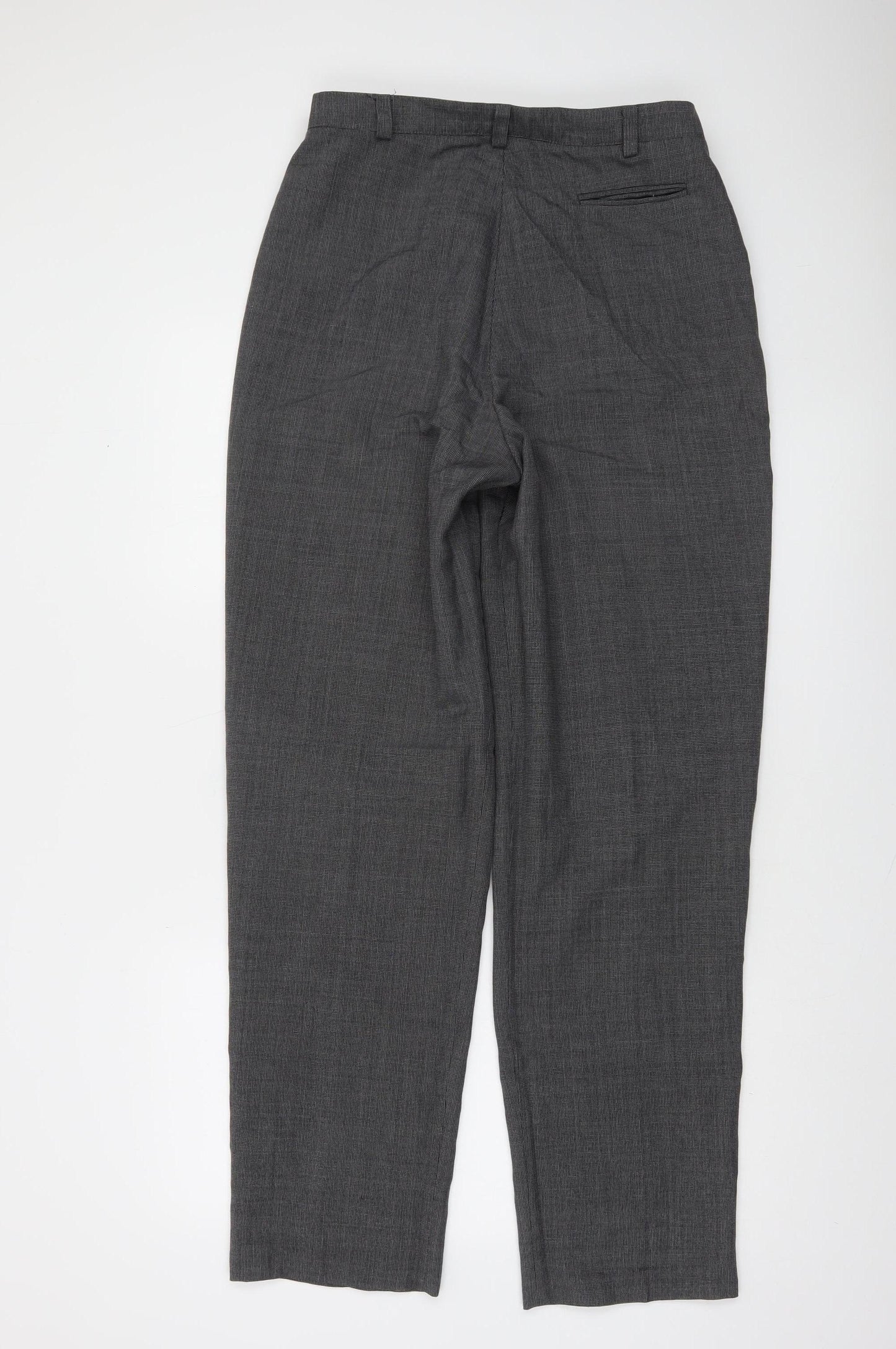 Private Collection Women's Grey Wool Blend Straight Leg Trousers Size 14