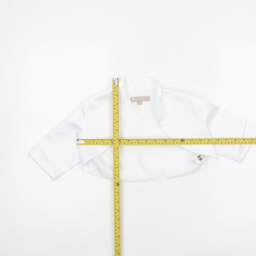 Paul Costelloe Girls White Satin Bolero Shrug Blouse 8 Years Formal Wear