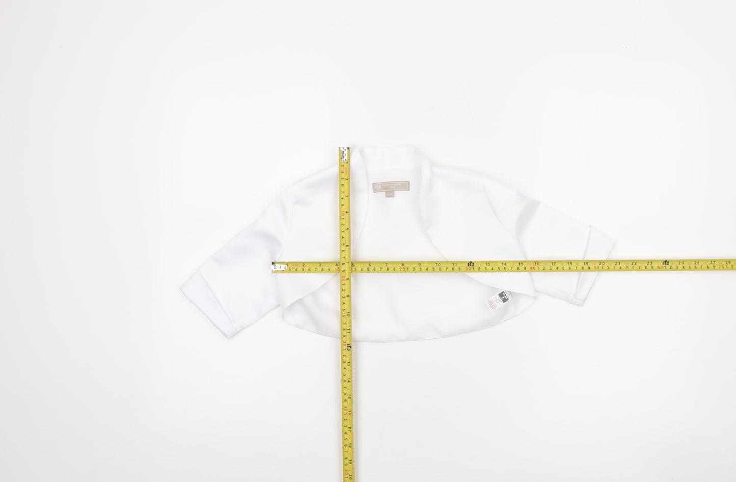 Paul Costelloe Girls White Satin Bolero Shrug Blouse 8 Years Formal Wear