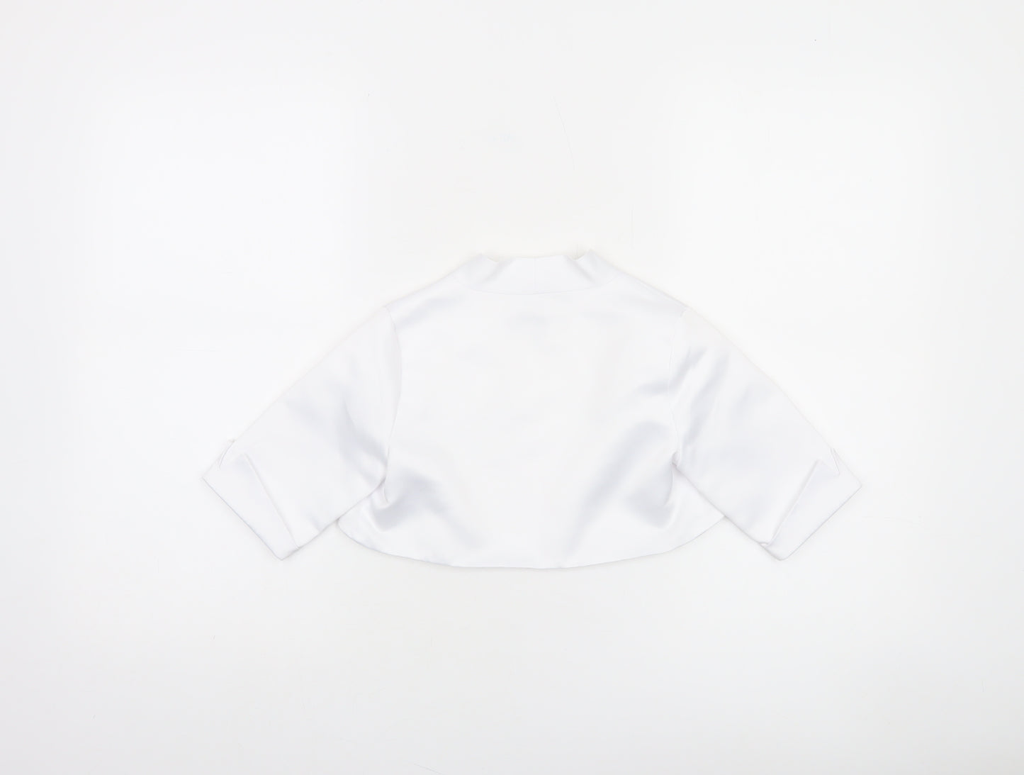 Paul Costelloe Girls White Satin Bolero Shrug Blouse 8 Years Formal Wear