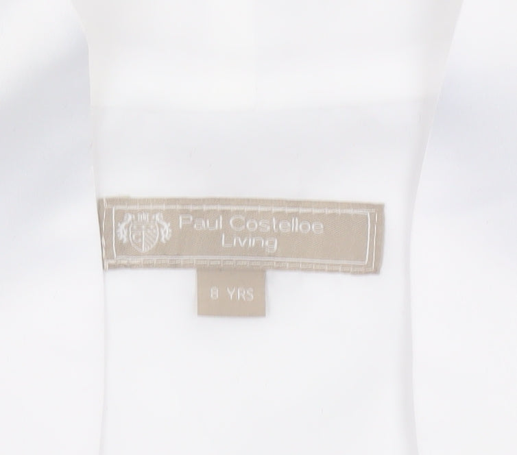 Paul Costelloe Girls White Satin Bolero Shrug Blouse 8 Years Formal Wear
