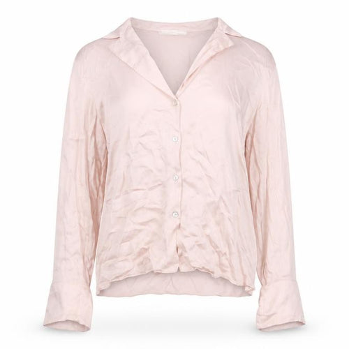 MNG Women’s Pink Button-Up Blouse Viscose Long Sleeve Size 8
