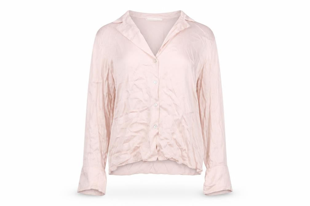 MNG Women’s Pink Button-Up Blouse Viscose Long Sleeve Size 8