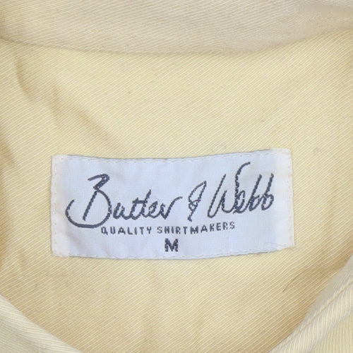 Butler & Webb Men's Yellow Button-Down Long Sleeve Shirt Size M