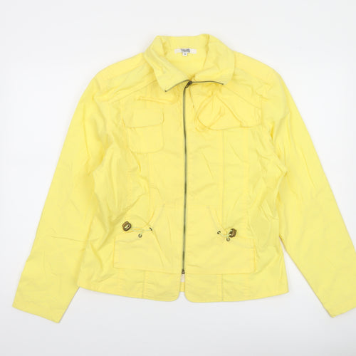 Mystify Women's Yellow Full Zip Short Casual Jacket Size 16