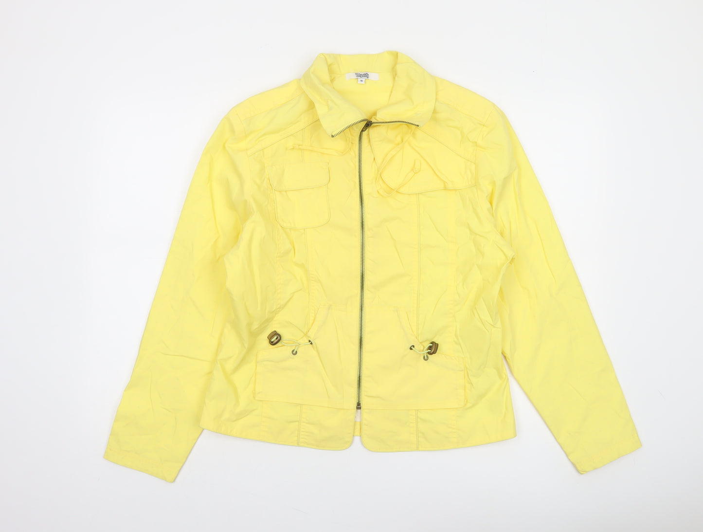Mystify Women's Yellow Full Zip Short Casual Jacket Size 16