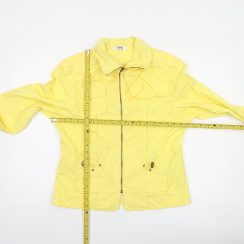 Mystify Women's Yellow Full Zip Short Casual Jacket Size 16