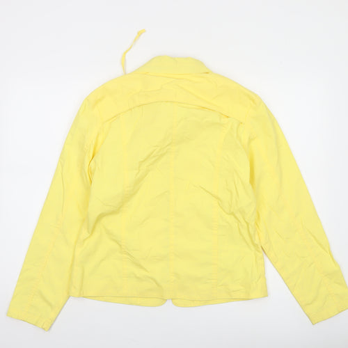 Mystify Women's Yellow Full Zip Short Casual Jacket Size 16