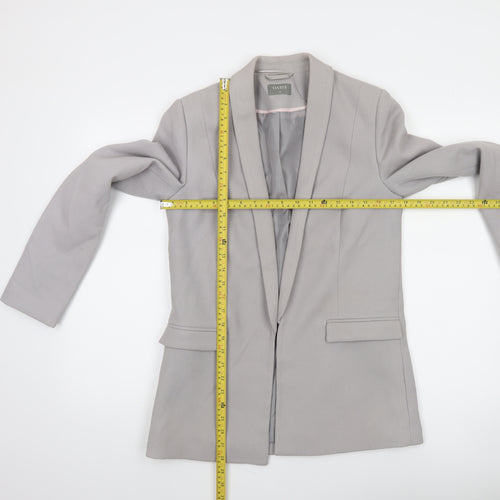 Oasis Women's Grey Shawl Lapel Single-Breasted Blazer UK 10