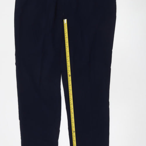 Ulla Popken Women's Blue Elastic Waist Straight Trousers Size 20