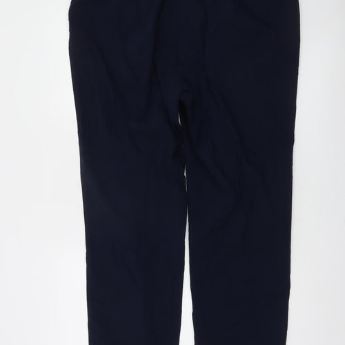 Ulla Popken Women's Blue Elastic Waist Straight Trousers Size 20
