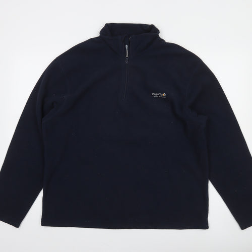 Regatta Men’s Blue Fleece 1/4 Zip Pullover Sweatshirt XL