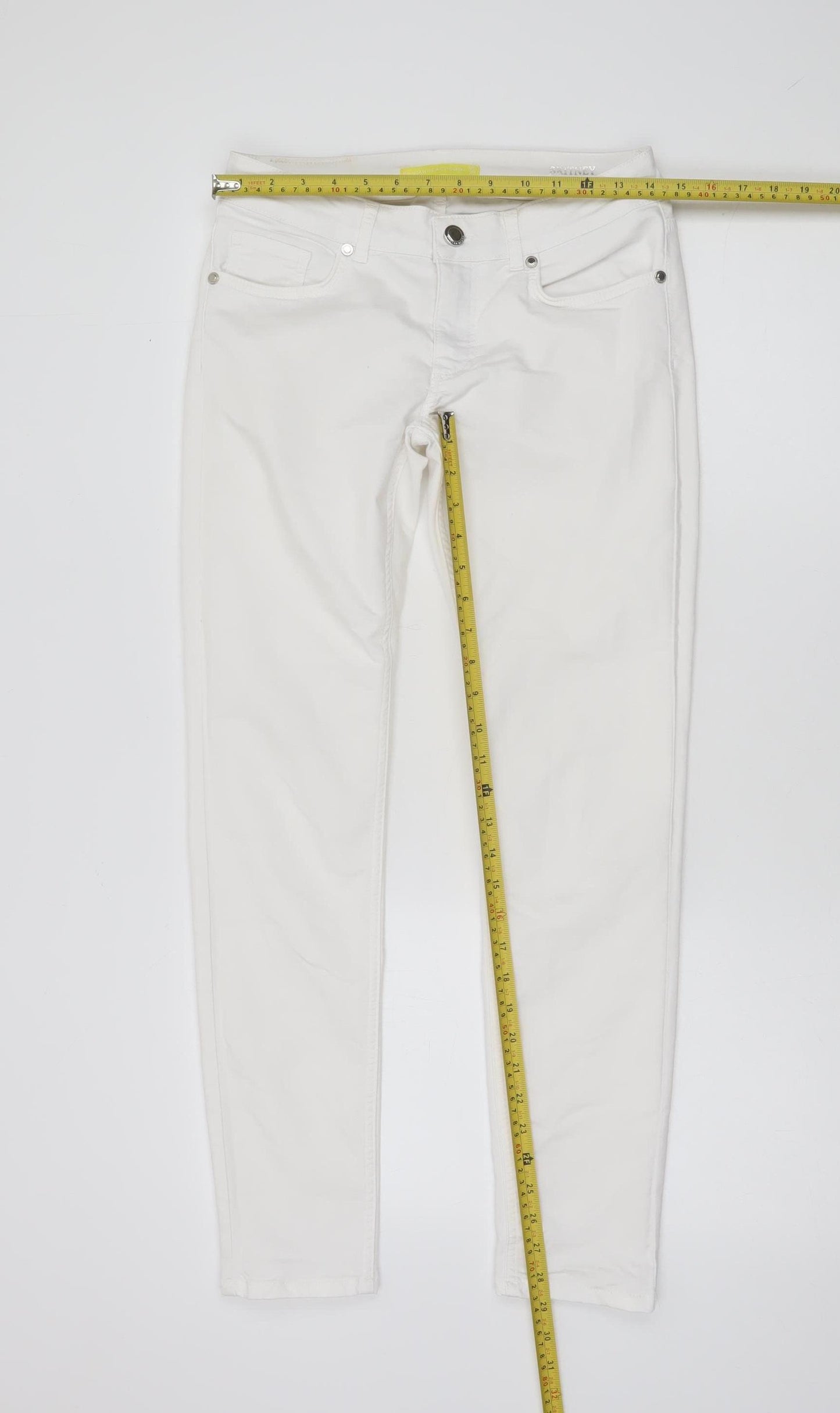 Silvian Heach Women’s White Slim Fit Jeggings Size 29 Stretch Cotton