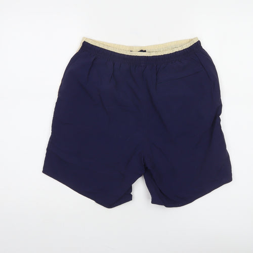 Speedo Men's Navy Beige Swim Shorts Size S Quick Dry Lined