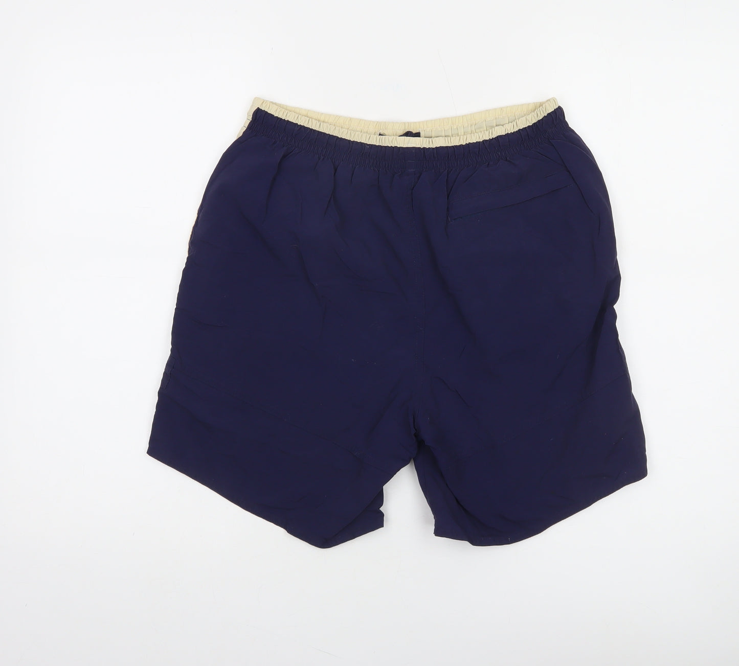 Speedo Men's Navy Beige Swim Shorts Size S Quick Dry Lined