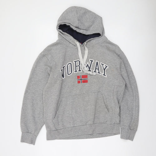 Waynor Women's Grey Pullover Norway Hoodie Size L Cotton Blend
