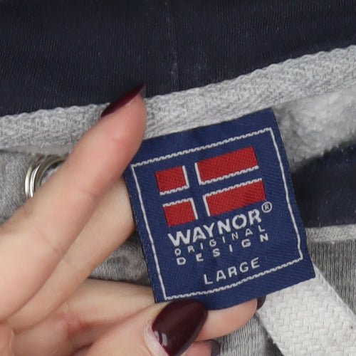 Waynor Women's Grey Pullover Norway Hoodie Size L Cotton Blend