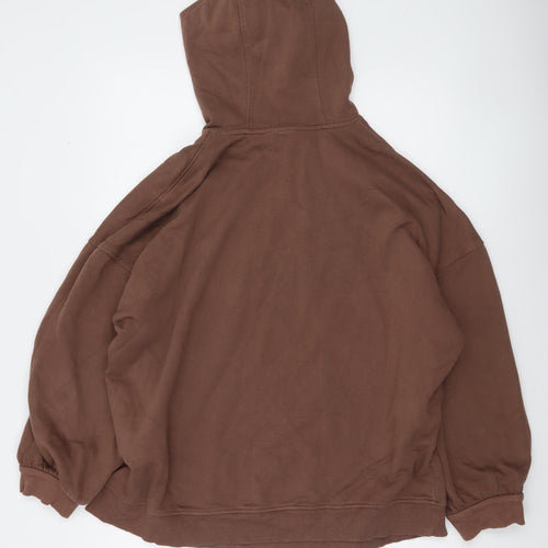 H&M Divided Brown Astrology Graphic Hoodie Women M Relaxed Fit
