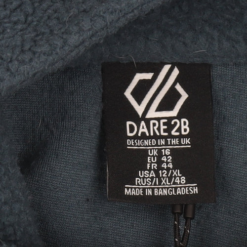 Dare 2b Women Blue Size 16 Fleece 1/4 Zip Pullover Sweatshirt