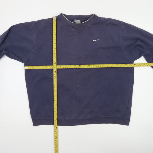Nike Women’s Navy Blue Pullover Sweatshirt XL Relaxed Fit Logo Crew Neck