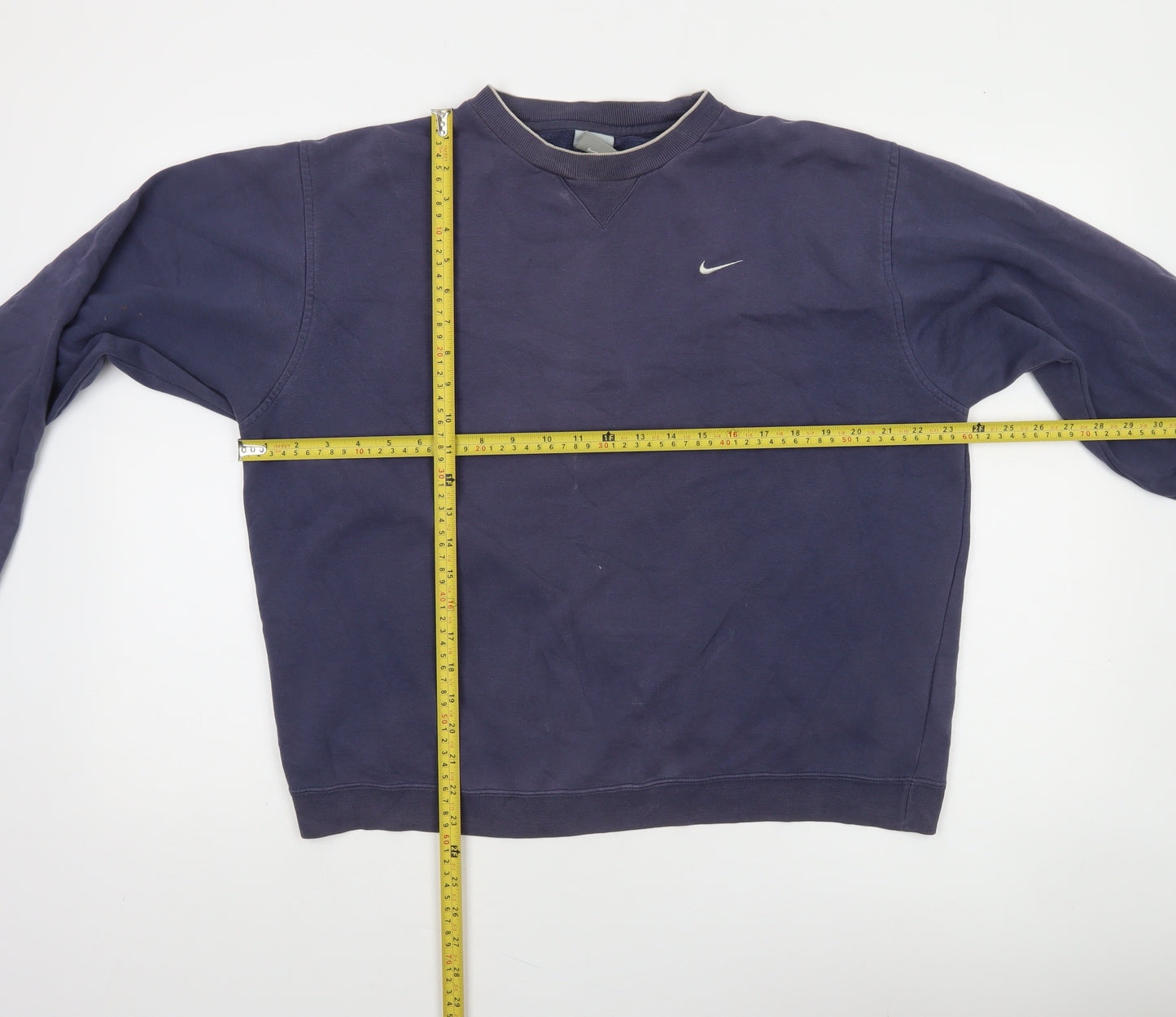 Nike Women’s Navy Blue Pullover Sweatshirt XL Relaxed Fit Logo Crew Neck
