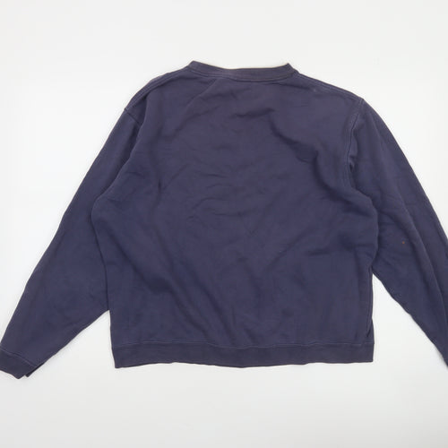 Nike Women’s Navy Blue Pullover Sweatshirt XL Relaxed Fit Logo Crew Neck