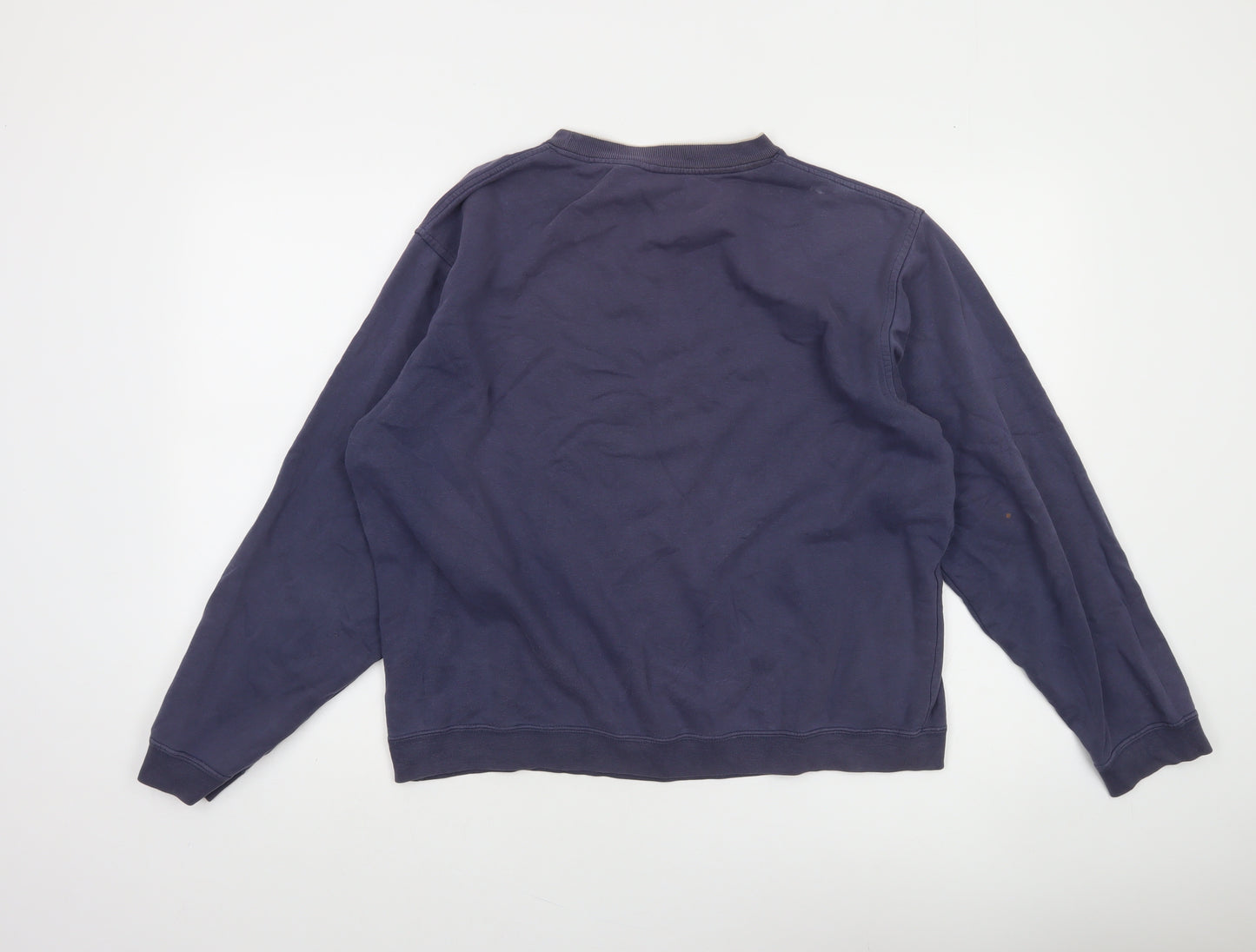 Nike Women’s Navy Blue Pullover Sweatshirt XL Relaxed Fit Logo Crew Neck