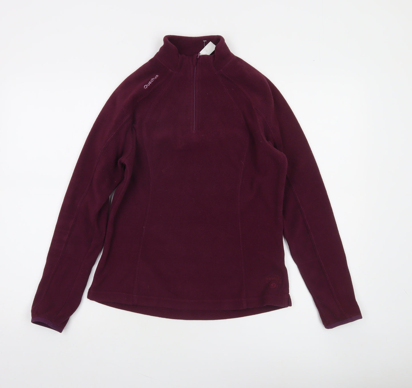 Quechua Women's Burgundy 1/2 Zip Fleece Pullover XS Polyester