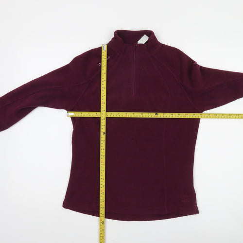Quechua Women's Burgundy 1/2 Zip Fleece Pullover XS Polyester