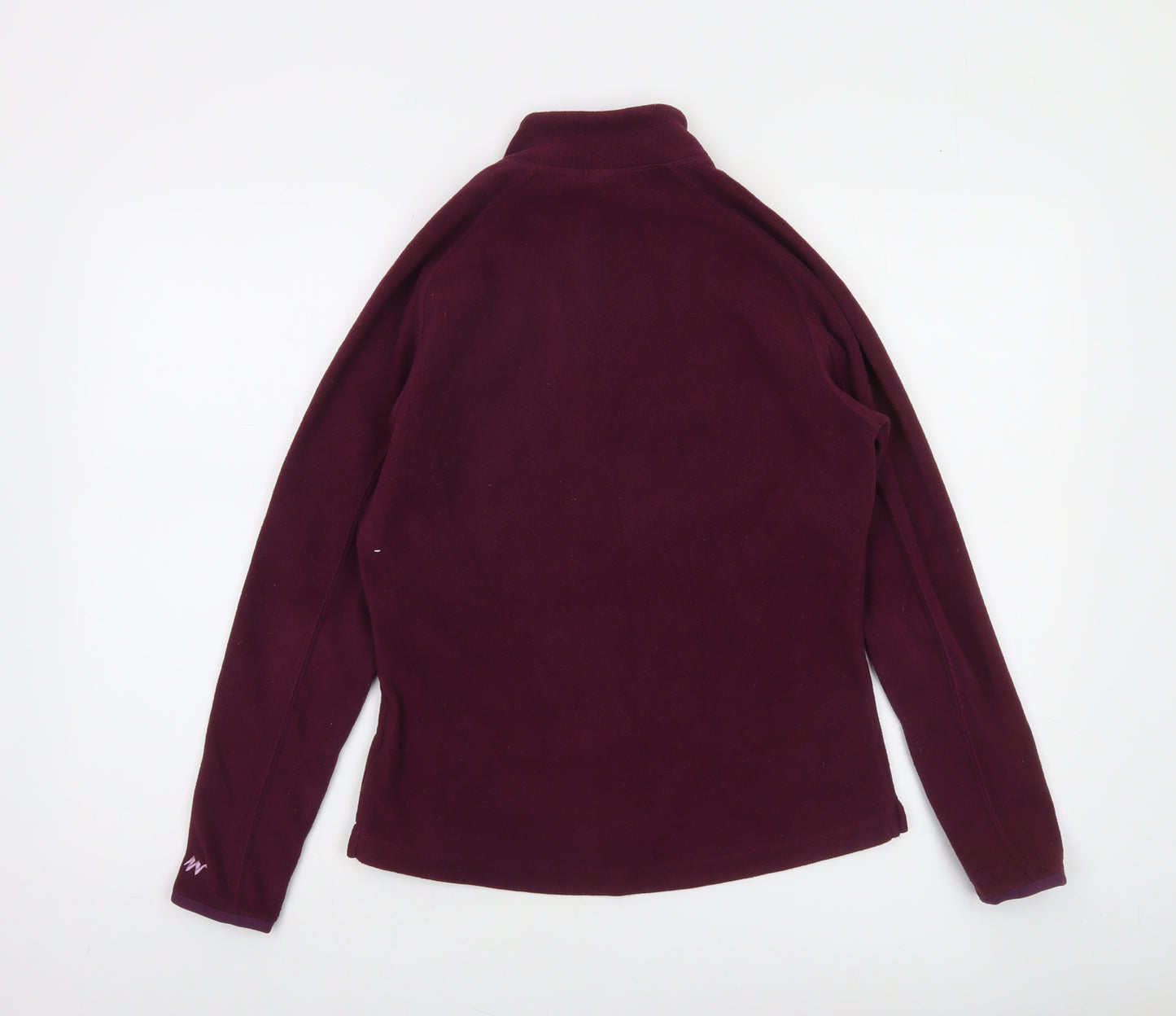 Quechua Women's Burgundy 1/2 Zip Fleece Pullover XS Polyester