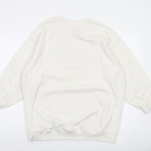 H&M Women White Salt Lake City Pullover Sweatshirt Size 12