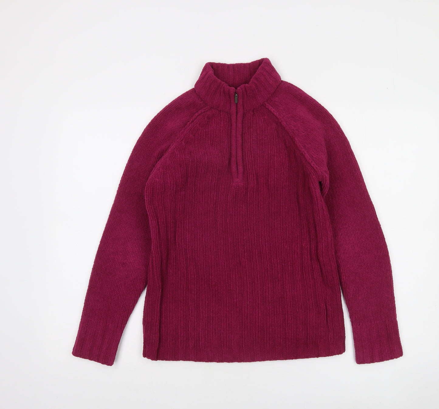 Peter Storm Womens Purple Fleece 1/4 Zip Jumper Size 8
