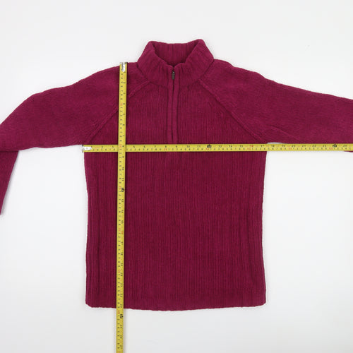 Peter Storm Womens Purple Fleece 1/4 Zip Jumper Size 8