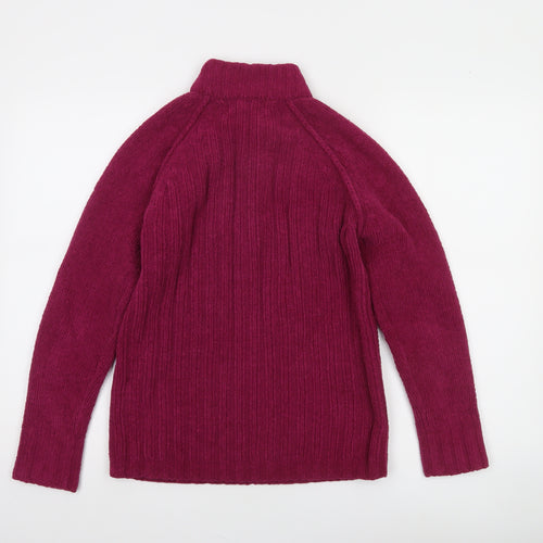 Peter Storm Womens Purple Fleece 1/4 Zip Jumper Size 8