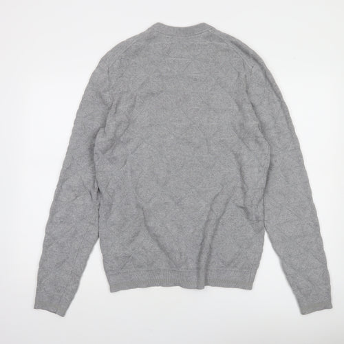 Ted Baker Men's Grey M Cable-Knit Crew Neck Pullover Jumper