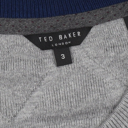 Ted Baker Men's Grey M Cable-Knit Crew Neck Pullover Jumper