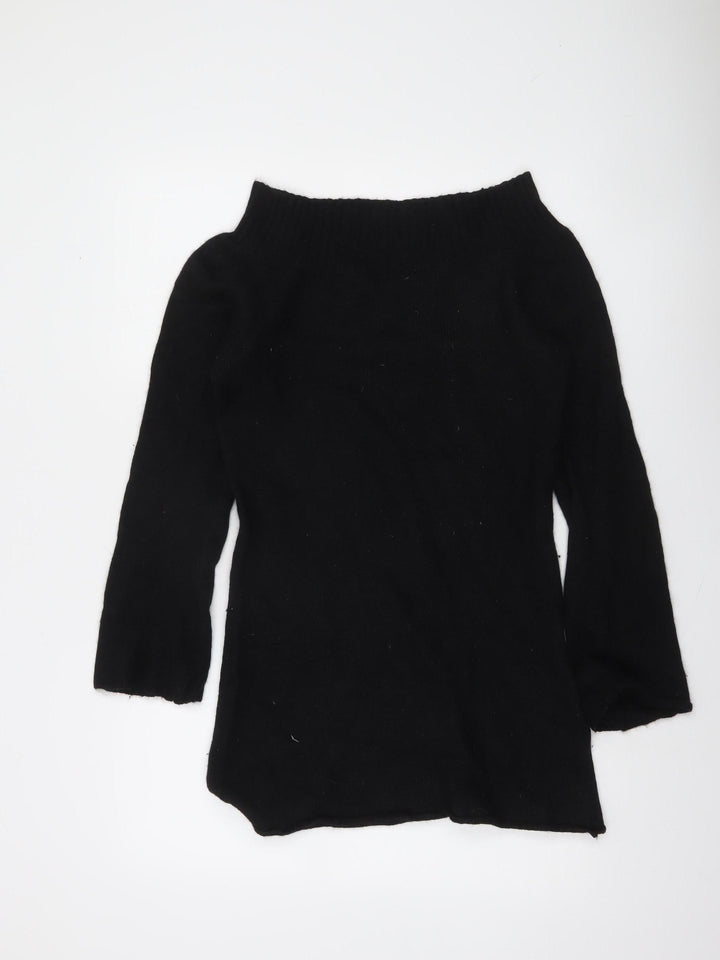 ONLY Women's Black Boat Neck 3/4 Sleeve Pullover Jumper Size L
