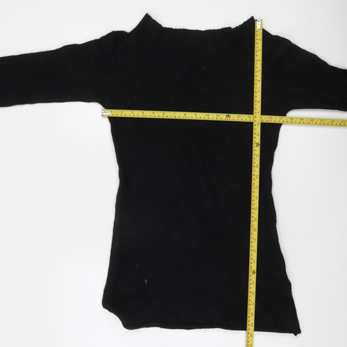 ONLY Women's Black Boat Neck 3/4 Sleeve Pullover Jumper Size L