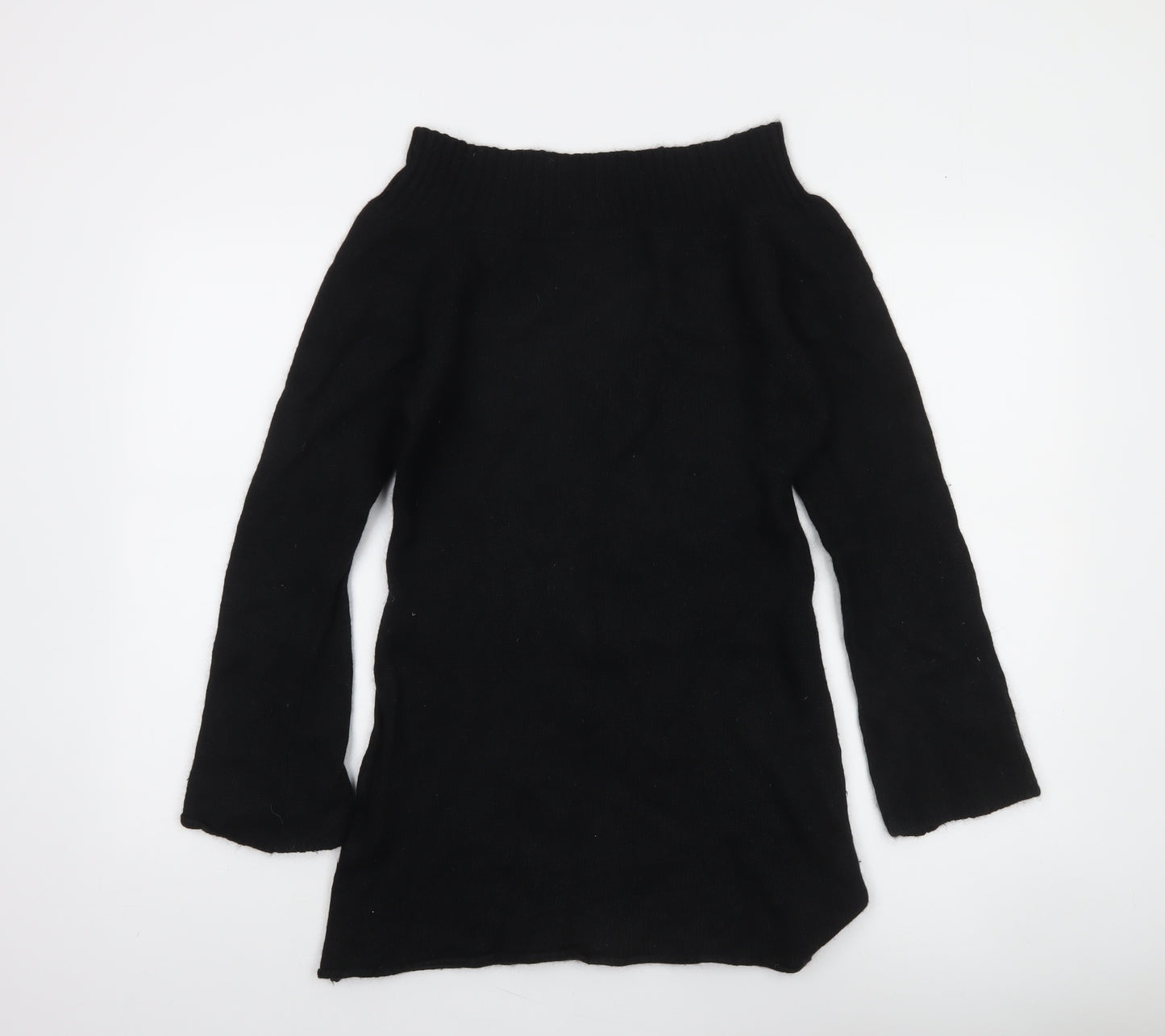 ONLY Women's Black Boat Neck 3/4 Sleeve Pullover Jumper Size L
