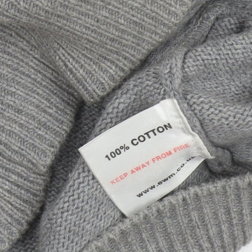 James Pringle Men’s Grey Cotton Full Zip Jumper M Regular Fit
