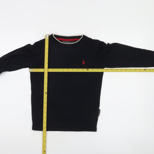 French Connection Boys Navy Blue Crew Neck Cotton Jumper 7-8 Years