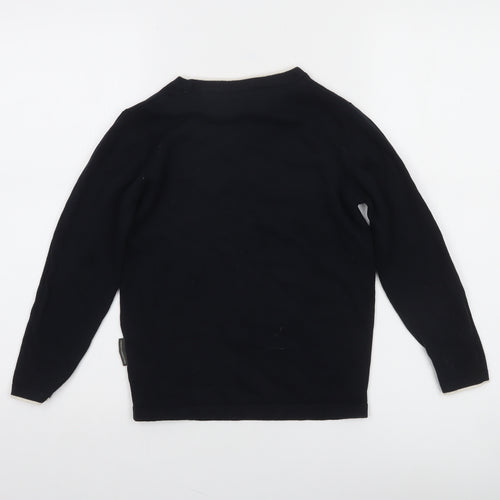 French Connection Boys Navy Blue Crew Neck Cotton Jumper 7-8 Years